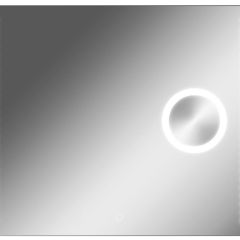Зеркало Cosmo 100 alum (линза) с подсветкой Sansa (SCL1026Z) в Ревде - revda.mebel24.online | фото
