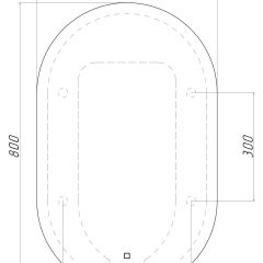 Зеркало Дакка 800х500 с подсветкой Домино (GL7036Z) в Ревде - revda.mebel24.online | фото 8