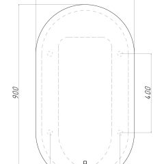 Зеркало Дакка 900х500 с подсветкой Домино (GL7037Z) в Ревде - revda.mebel24.online | фото 8