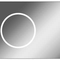 Зеркало Eclipse 90 black с подсветкой Sansa (SE1031Z) в Ревде - revda.mebel24.online | фото 1
