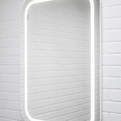 Зеркало Elis 100 white с подсветкой Sansa (SEe1045Z) в Ревде - revda.mebel24.online | фото 3