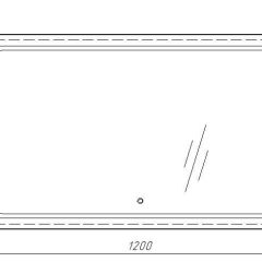 Зеркало Galaxy 120 alum с подсветкой Sansa (SG1010Z) в Ревде - revda.mebel24.online | фото 7