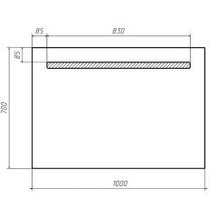Зеркало Good Light 100 с подсветкой Домино (GL7010Z) в Ревде - revda.mebel24.online | фото 2