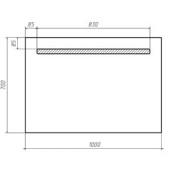 Зеркало Good Light 100 с подсветкой Домино (GL7010Z) в Ревде - revda.mebel24.online | фото 2