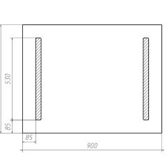 Зеркало Good Light 2-90 с подсветкой Домино (GL7015Z) в Ревде - revda.mebel24.online | фото 6