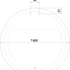 Зеркало Halo 600х600 с тёплой подсветкой Sansa (SH1065Z) в Ревде - revda.mebel24.online | фото 2