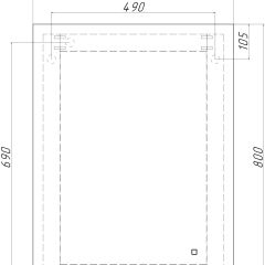 Зеркало Каракас 800х600 с подсветкой Домино (GL7042Z) в Ревде - revda.mebel24.online | фото 8