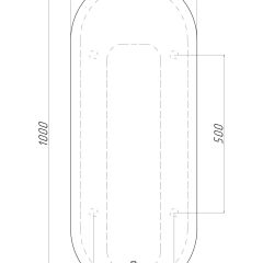 Зеркало Кито 1000х400 с подсветкой Домино (GL7047Z) в Ревде - revda.mebel24.online | фото 2