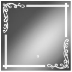 Зеркало Луандра 700х700 с подсветкой Домино (GL7035Z) в Ревде - revda.mebel24.online | фото