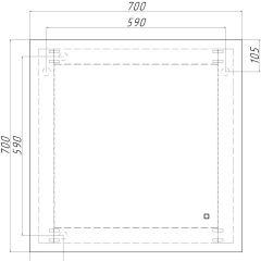 Зеркало Минск 700х700 с подсветкой Домино (GL7039Z) в Ревде - revda.mebel24.online | фото 8