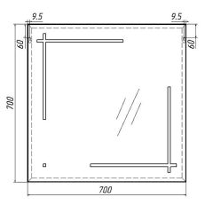 Зеркало Ray 70 black с подсветкой Sansa (SR1038Z) в Ревде - revda.mebel24.online | фото 6