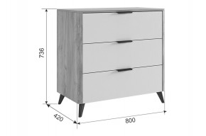 АДАМ К1 Спальный гарнитур (белое дерево) в Ревде - revda.mebel24.online | фото 2