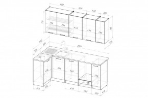 АЛЬБА Кухонный гарнитур Прайм 400 (1100*2000 мм) в Ревде - revda.mebel24.online | фото 2