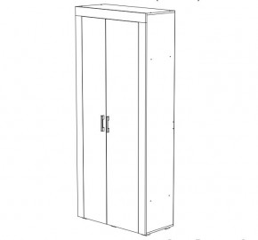 Ангара Шкаф 2-х створчатый (Графит/дуб юкон) в Ревде - revda.mebel24.online | фото