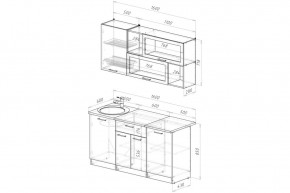 АНТИКА Кухонный гарнитур Стандарт (1600 мм) в Ревде - revda.mebel24.online | фото 2