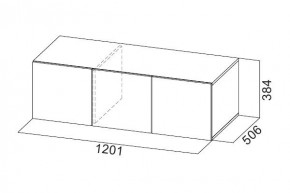 Антресоль 1200 «ШК-5» Белый текстурный в Ревде - revda.mebel24.online | фото 3