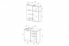 АСАЯ Кухонный гарнитур Мини 1000 мм в Ревде - revda.mebel24.online | фото 2