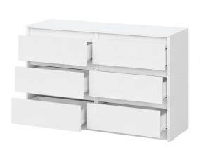 АЙДЕН КМ06-1200 Комод 6 ящиков (белый) в Ревде - revda.mebel24.online | фото 2