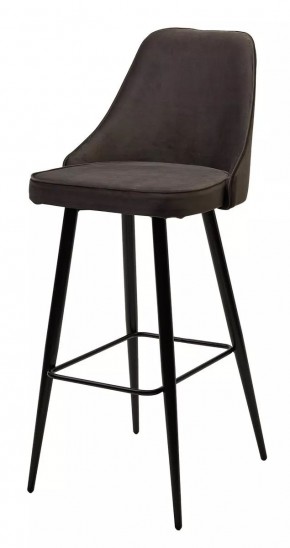Барный стул NEPAL-BAR ГРАФИТ #14, велюр/ черный каркас (H=78cm) М-City в Ревде - revda.mebel24.online | фото 1