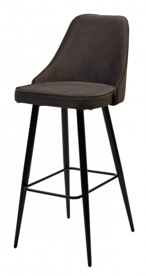 Барный стул NEPAL-BAR ГРАФИТ #14, велюр/ черный каркас (H=78cm) М-City в Ревде - revda.mebel24.online | фото 4