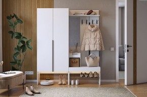 БАСКО Прихожая К1 (белое дерево) в Ревде - revda.mebel24.online | фото