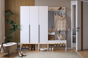 БАСКО Прихожая К11 (белое дерево) в Ревде - revda.mebel24.online | фото