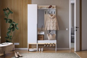 БАСКО Прихожая К3 (белое дерево) в Ревде - revda.mebel24.online | фото