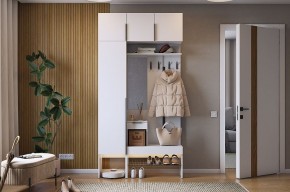 БАСКО Прихожая К4 (белое дерево) в Ревде - revda.mebel24.online | фото