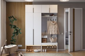 БАСКО Прихожая К5 (белое дерево) в Ревде - revda.mebel24.online | фото