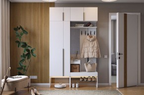 БАСКО Прихожая К6 (белое дерево) в Ревде - revda.mebel24.online | фото