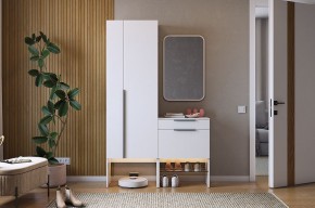 БАСКО Прихожая К8 (белое дерево) в Ревде - revda.mebel24.online | фото