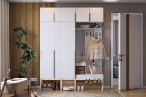 БАСКО Прихожая К9 (белое дерево) в Ревде - revda.mebel24.online | фото