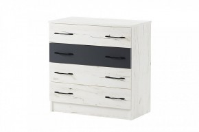 БЕАТРИС Комод К800 (дуб крафт белый/антрацит) в Ревде - revda.mebel24.online | фото 2