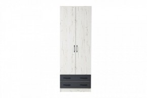 БЕАТРИС Шкаф Дуэт (дуб крафт белый/антрацит) в Ревде - revda.mebel24.online | фото