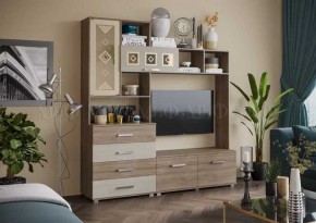 БЕЛЛА Центральная секция (шимо темный/шимо светлый) в Ревде - revda.mebel24.online | фото