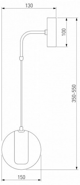 Бра Eurosvet Cobble 50258 LED дымчатый в Ревде - revda.mebel24.online | фото 2