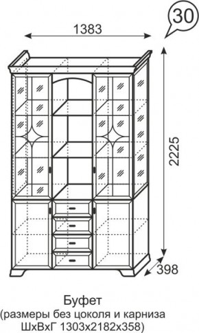 Буфет Венеция 30 бодега в Ревде - revda.mebel24.online | фото 3