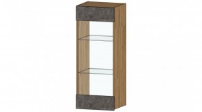 ДАЛЛАС Шкаф со стеклом (цемент темный) в Ревде - revda.mebel24.online | фото