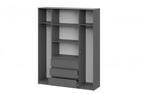 ДЕНВЕР Шкаф четырехстворчатый (Графит серый) в Ревде - revda.mebel24.online | фото 2