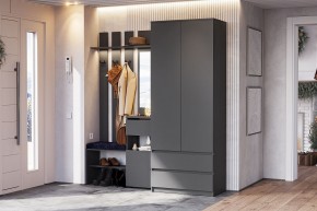 ДЕНВЕР Шкаф двухстворчатый с ящиками (Графит серый) в Ревде - revda.mebel24.online | фото 4