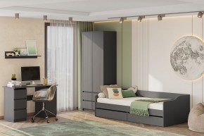ДЕНВЕР Шкаф двухстворчатый с ящиками (Графит серый) в Ревде - revda.mebel24.online | фото 5