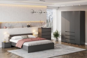 ДЕНВЕР Тумба прикроватная (Графит серый) в Ревде - revda.mebel24.online | фото 4