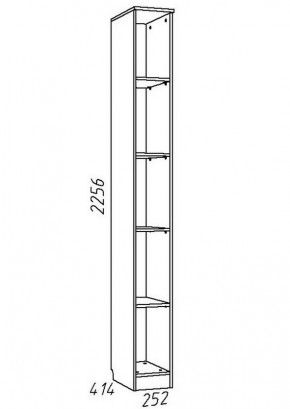 Детская Акварель Стеллаж НМ НМ 013.93 Дуб Сонома в Ревде - revda.mebel24.online | фото 2