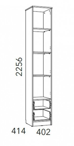 Детская Фанк Шкаф для белья с ящиками НМ 013.01-02 М1 в Ревде - revda.mebel24.online | фото 3