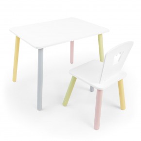 Детский комплект стол и стул «Корона» Rolti Baby (белый/цветной, массив березы/мдф) в Ревде - revda.mebel24.online | фото