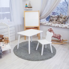 Детский комплект стол и стул «Мишка» Rolti Baby (белый/белый, массив березы/мдф) в Ревде - revda.mebel24.online | фото 2