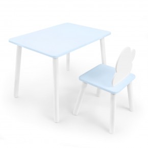 Детский комплект стол и стул «Облачко» Rolti Baby  (голубая столешница/голубое сиденье/белые ножки) в Ревде - revda.mebel24.online | фото