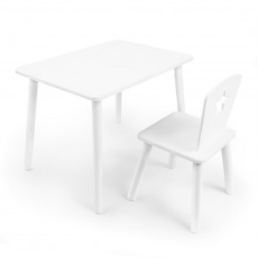 Детский комплект стол и стул «Звезда» Rolti Baby (белый/белый, массив березы/мдф) в Ревде - revda.mebel24.online | фото