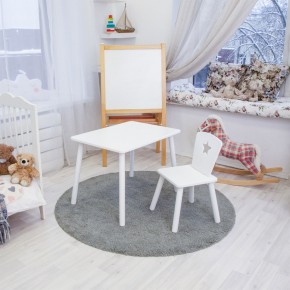 Детский комплект стол и стул «Звезда» Rolti Baby (белый/белый, массив березы/мдф) в Ревде - revda.mebel24.online | фото 2