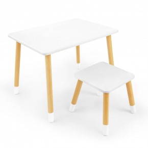 Детский комплект стол и табурет Rolti Baby (белая столешница/белое сиденье/береза ножки) в Ревде - revda.mebel24.online | фото
